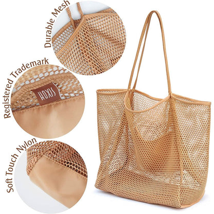 HOXIS Mesh Beach Tote Women's Shoulder Bag - A-1 Thread Vault