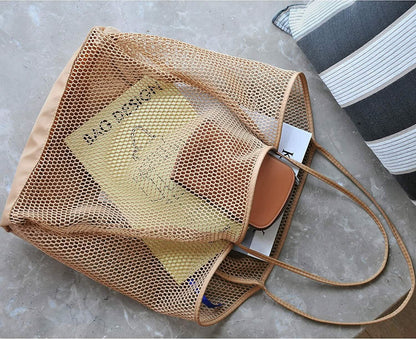 HOXIS Mesh Beach Tote Women's Shoulder Bag - A-1 Thread Vault