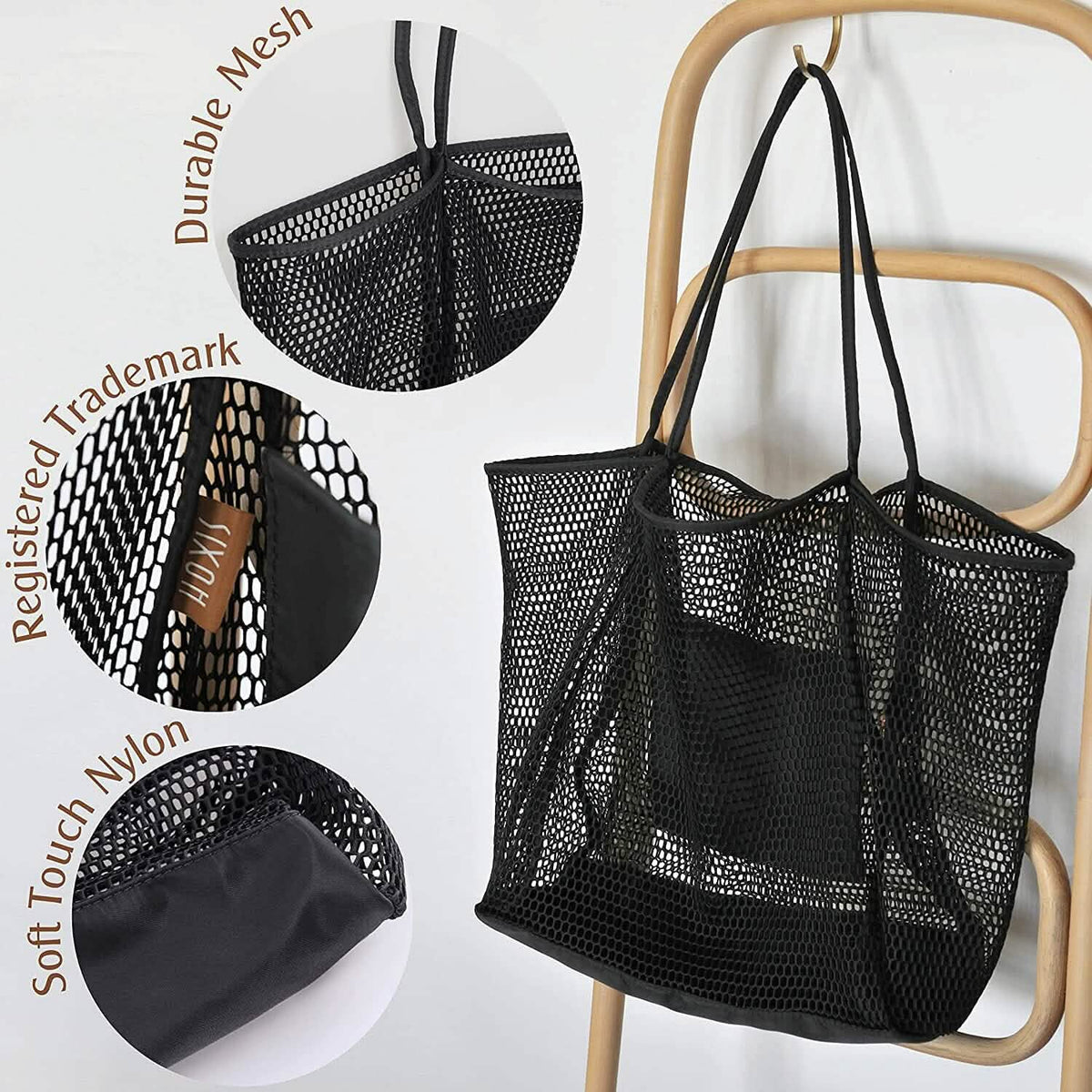 HOXIS Mesh Beach Tote Women's Shoulder Bag - A-1 Thread Vault