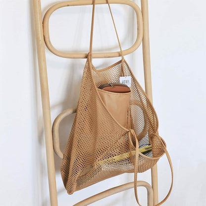 HOXIS Mesh Beach Tote Women's Shoulder Bag - A-1 Thread Vault