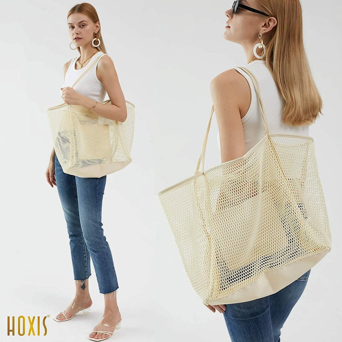 HOXIS Mesh Beach Tote Women's Shoulder Bag - A-1 Thread Vault
