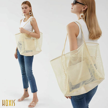 HOXIS Mesh Beach Tote Women's Shoulder Bag - A-1 Thread Vault