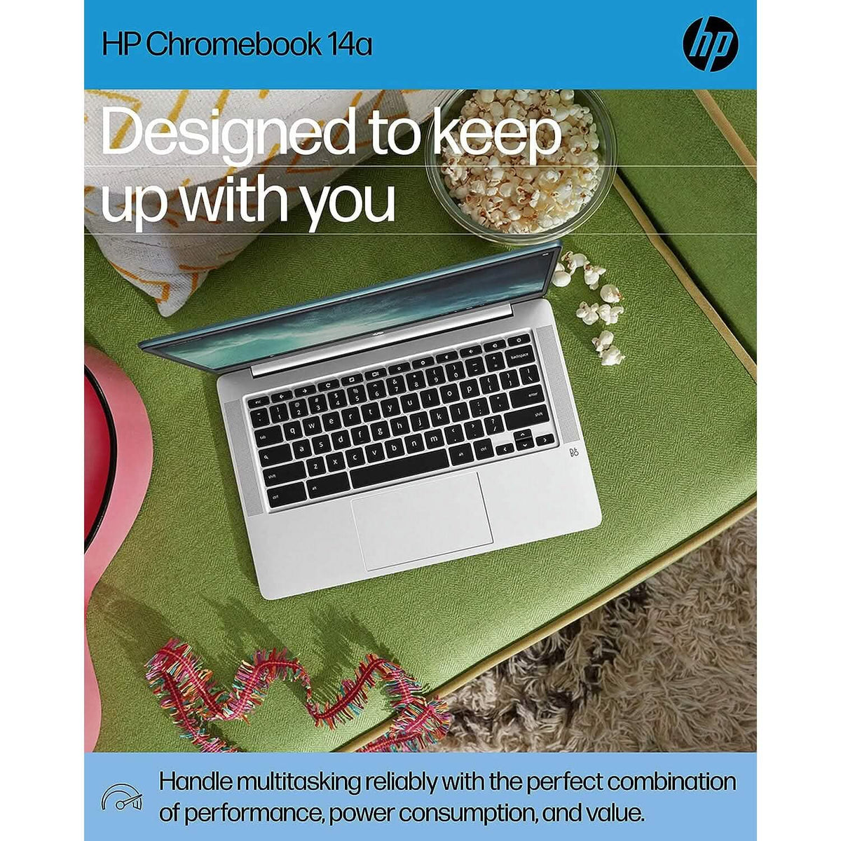 HP 14a-na0220nr, 14" HD Chromebook Intel Celeron N4120, 4GB RAM, 64GB eMMC (Refurbished) - A-1 Thread Vault