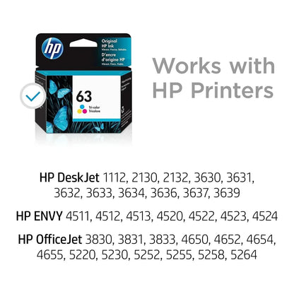 HP 63 Original Ink Cartridge F6U61AN F6U62AN - A-1 Thread Vault