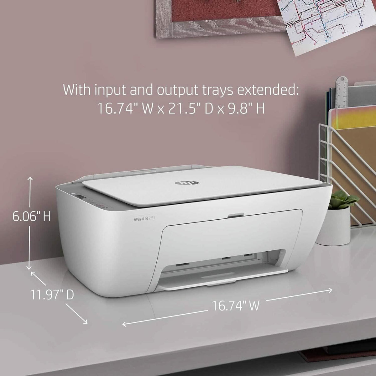 HP DeskJet 2755 All-in-One Inkjet Printer Scanner and Copier (Refurbished) - A-1 Thread Vault