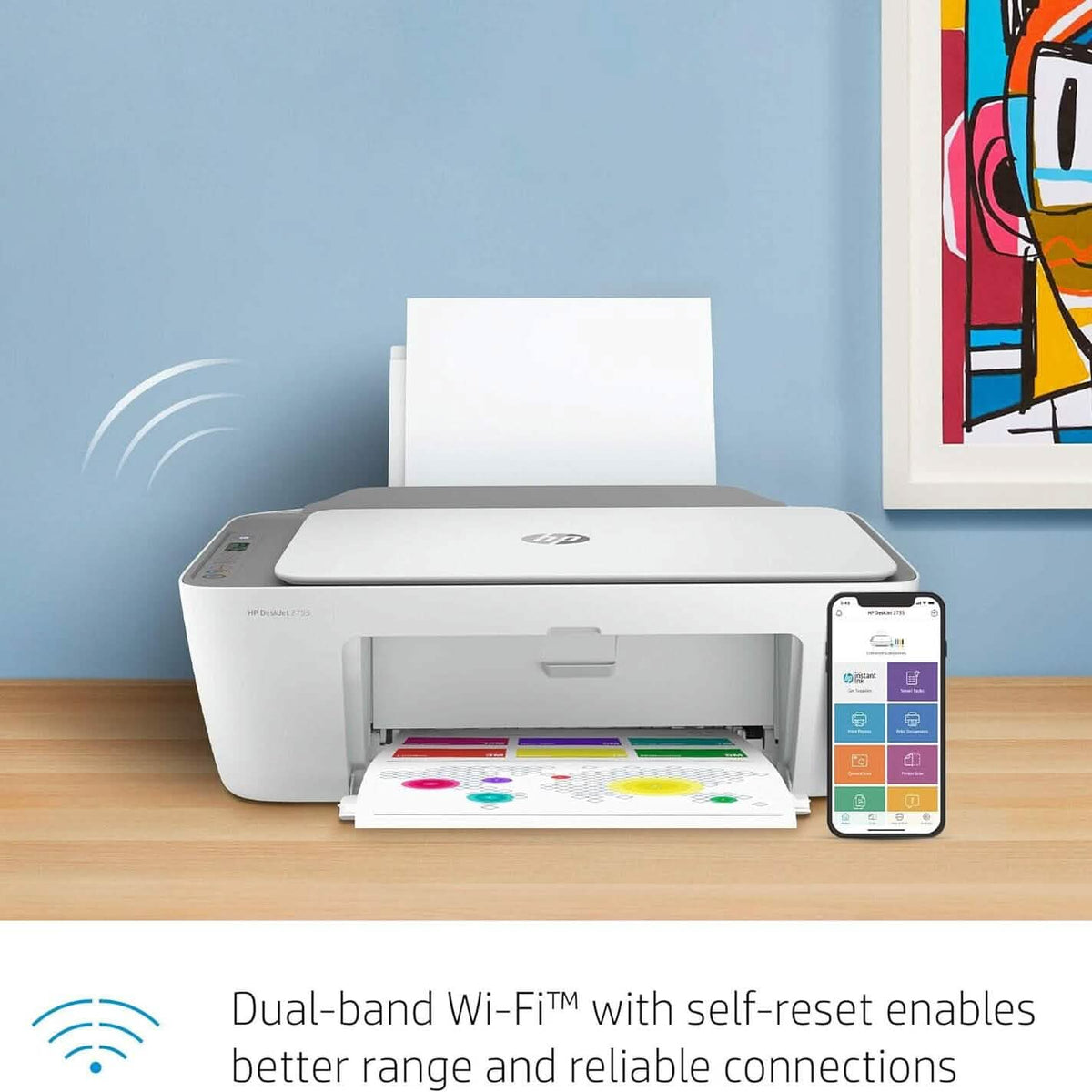 HP DeskJet 2755 All-in-One Inkjet Printer Scanner and Copier (Refurbished) - A-1 Thread Vault