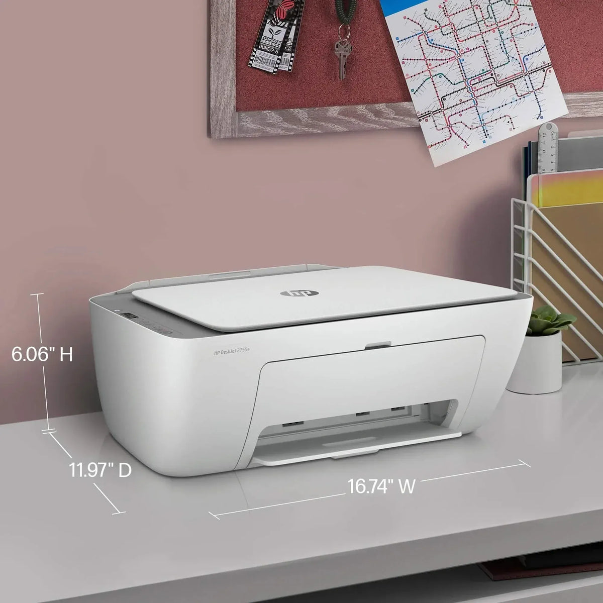 HP DeskJet 2755e All-in-One Inkjet Printer Color Mobile Print Copy Scan (Refurbished) - A-1 Thread Vault