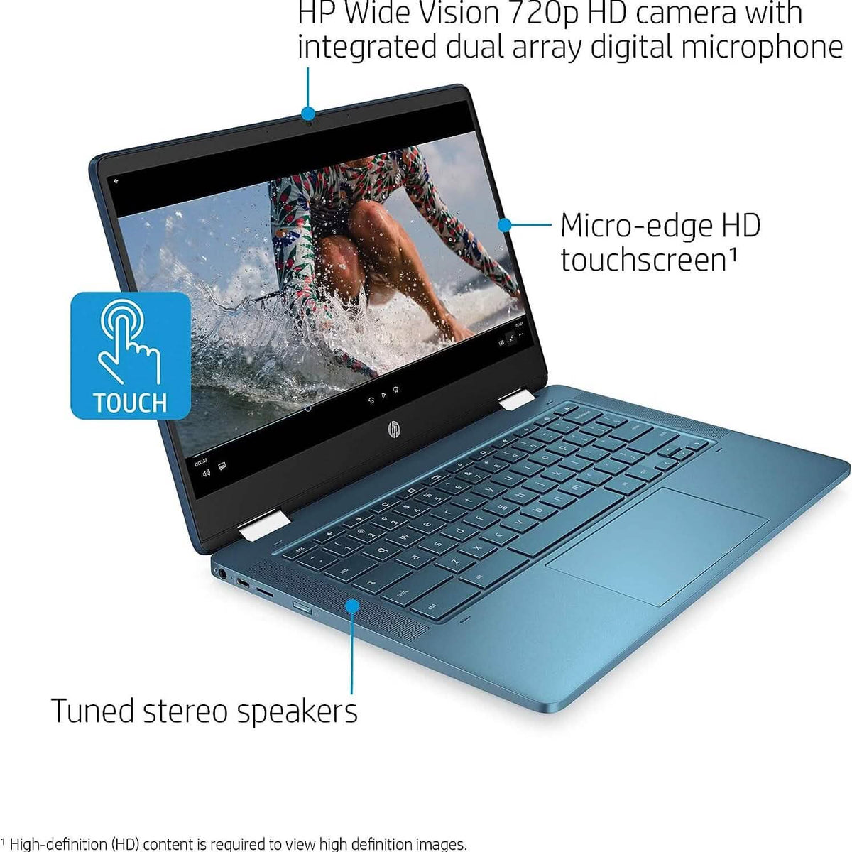 HP Laptop X360 14a Chromebook 14" HD Touchscreen (Refurbished) - A-1 Thread Vault