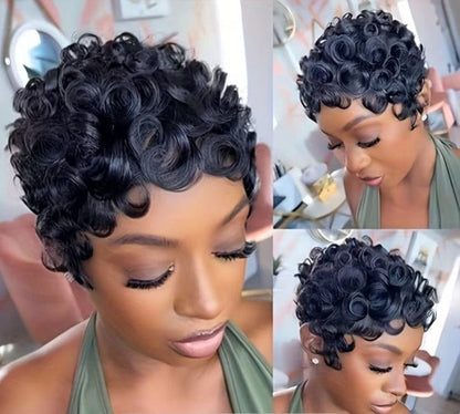 Human Hair Pixie Cut Wig - A-1 Thread Vault