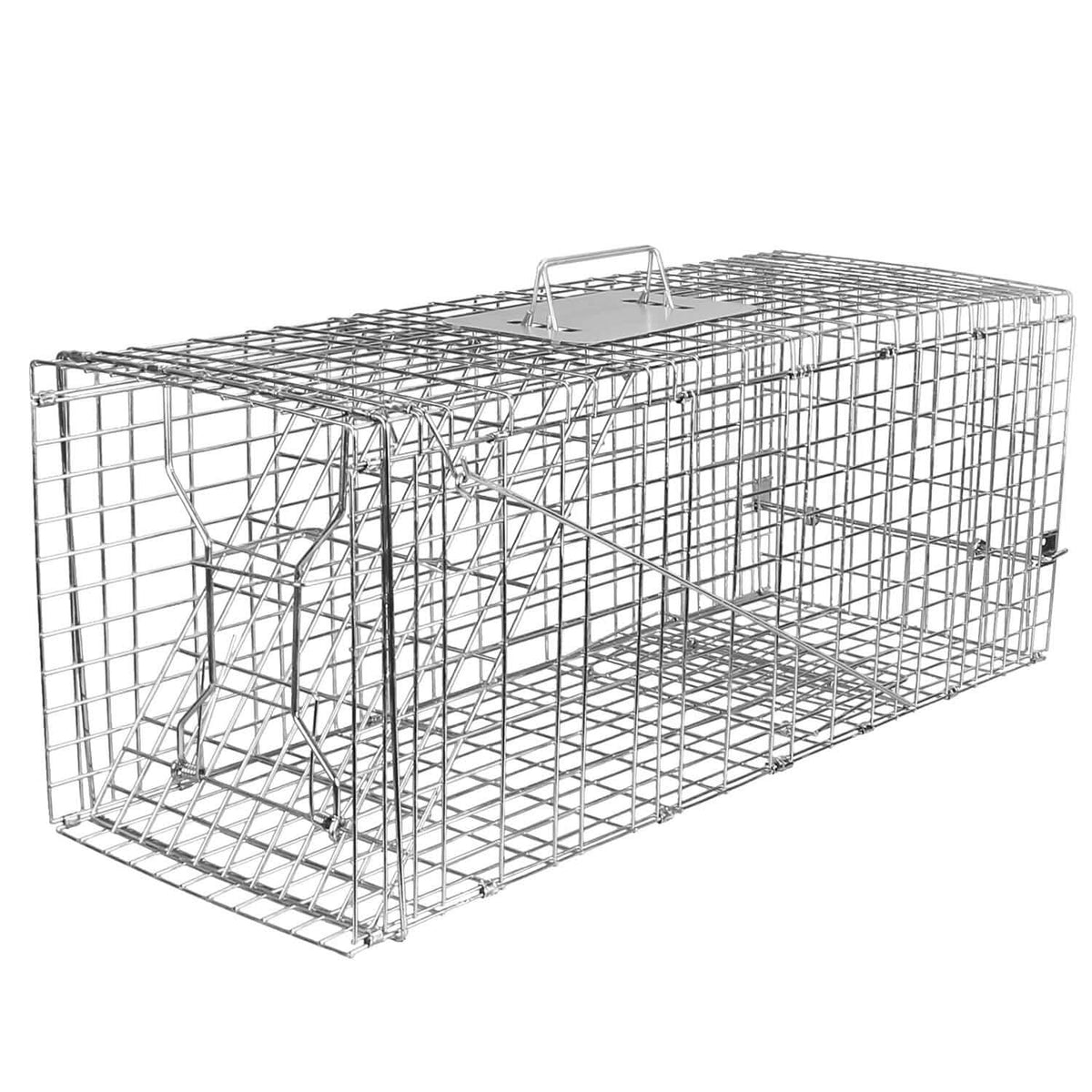 Humane Catch Release Live Animal Collapsible Galvanized Wire Trap Cage - A-1 Thread Vault