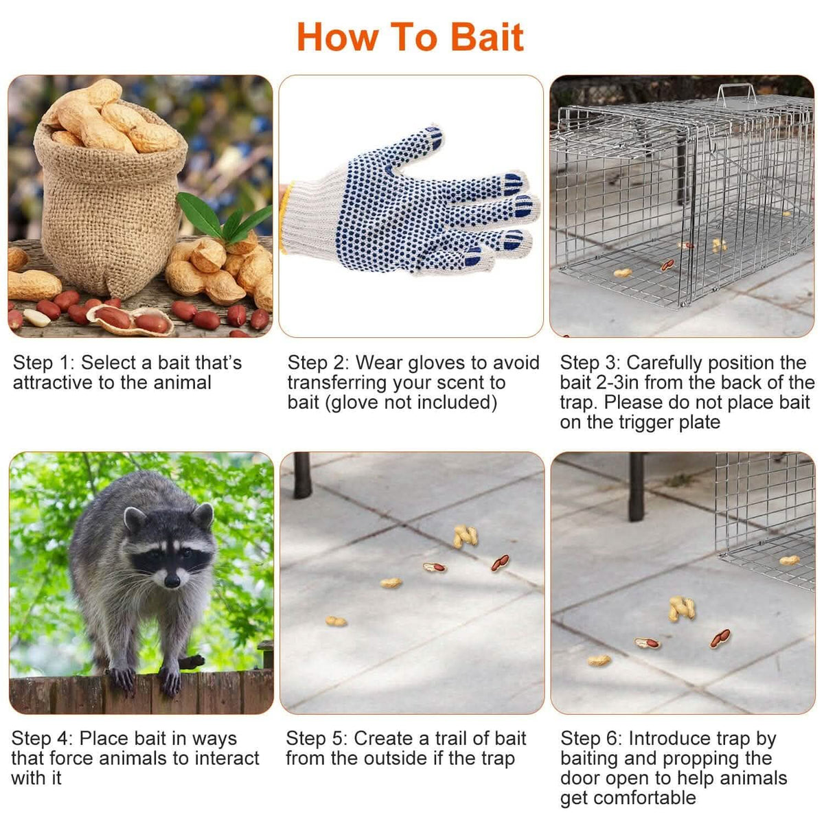 Humane Catch Release Live Animal Collapsible Galvanized Wire Trap Cage - A-1 Thread Vault
