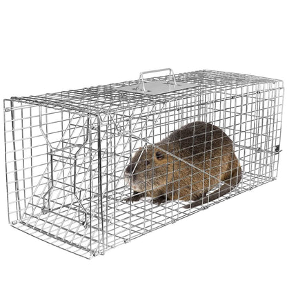 Humane Catch Release Live Animal Collapsible Galvanized Wire Trap Cage - A-1 Thread Vault