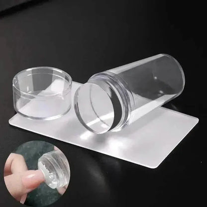 Hypoallergenic Silicone Nail Stamper and Scraper Set for French Manicure Stamping Plate - A-1 Thread Vault