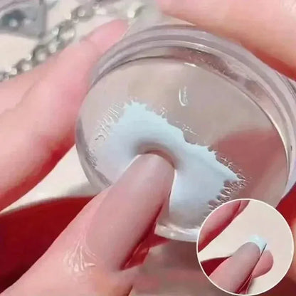 Hypoallergenic Silicone Nail Stamper and Scraper Set for French Manicure Stamping Plate - A-1 Thread Vault