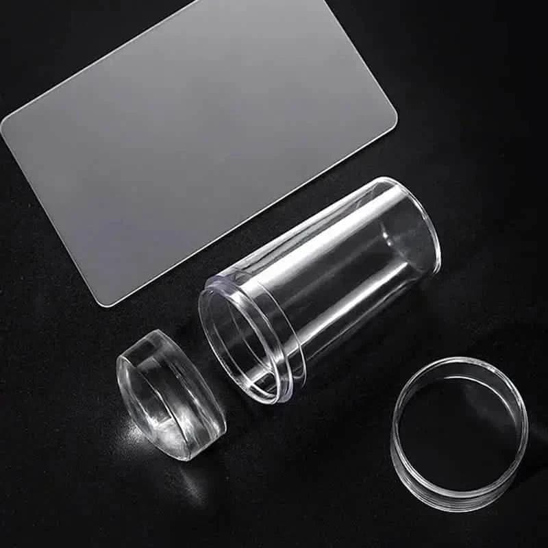 Hypoallergenic Silicone Nail Stamper and Scraper Set for French Manicure Stamping Plate - A-1 Thread Vault