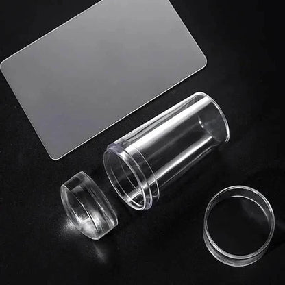 Hypoallergenic Silicone Nail Stamper and Scraper Set for French Manicure Stamping Plate - A-1 Thread Vault