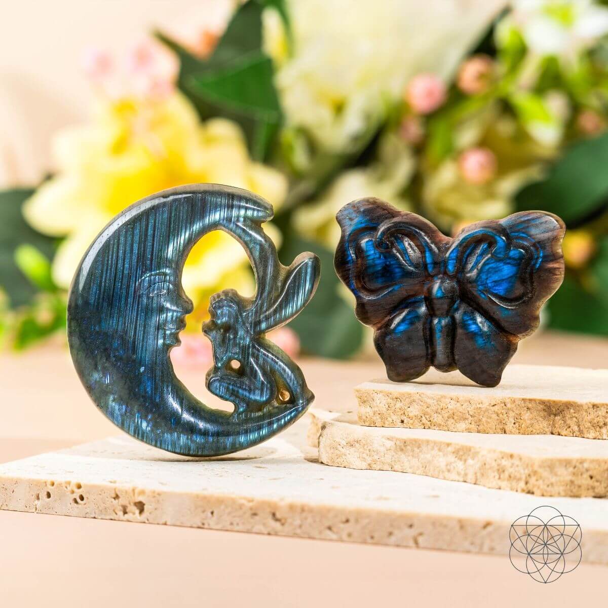 I Am Reborn - Labradorite Carving of Transformation - A-1 Thread Vault