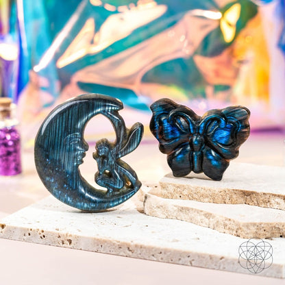 I Am Reborn - Labradorite Carving of Transformation - A-1 Thread Vault