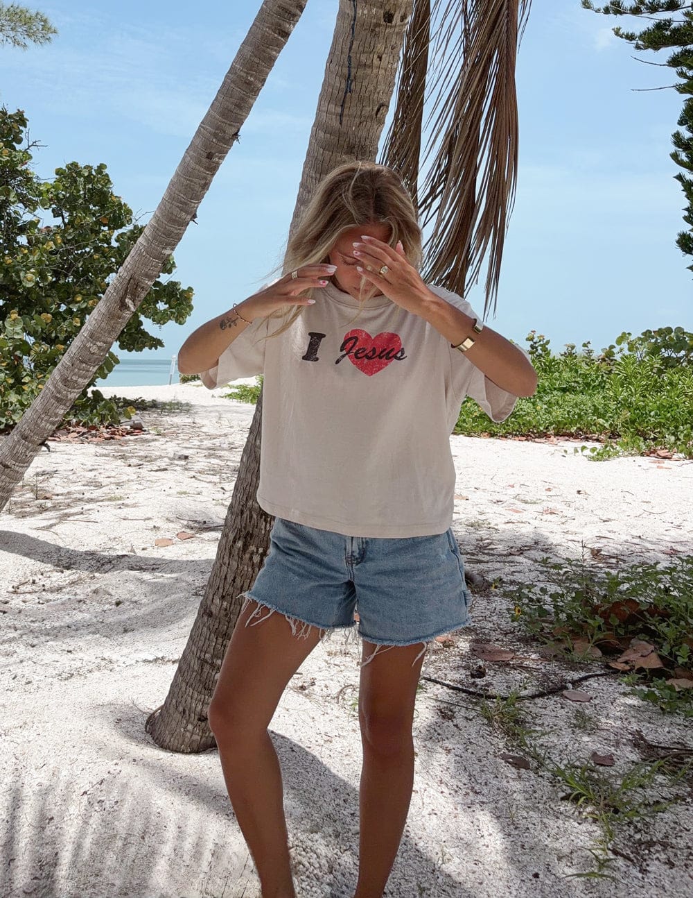I Love Jesus Cropped Women's Tee - A-1 Thread Vault