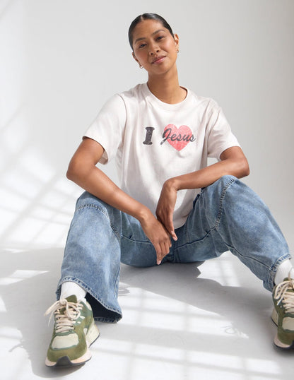 I Love Jesus Cropped Women's Tee - A-1 Thread Vault