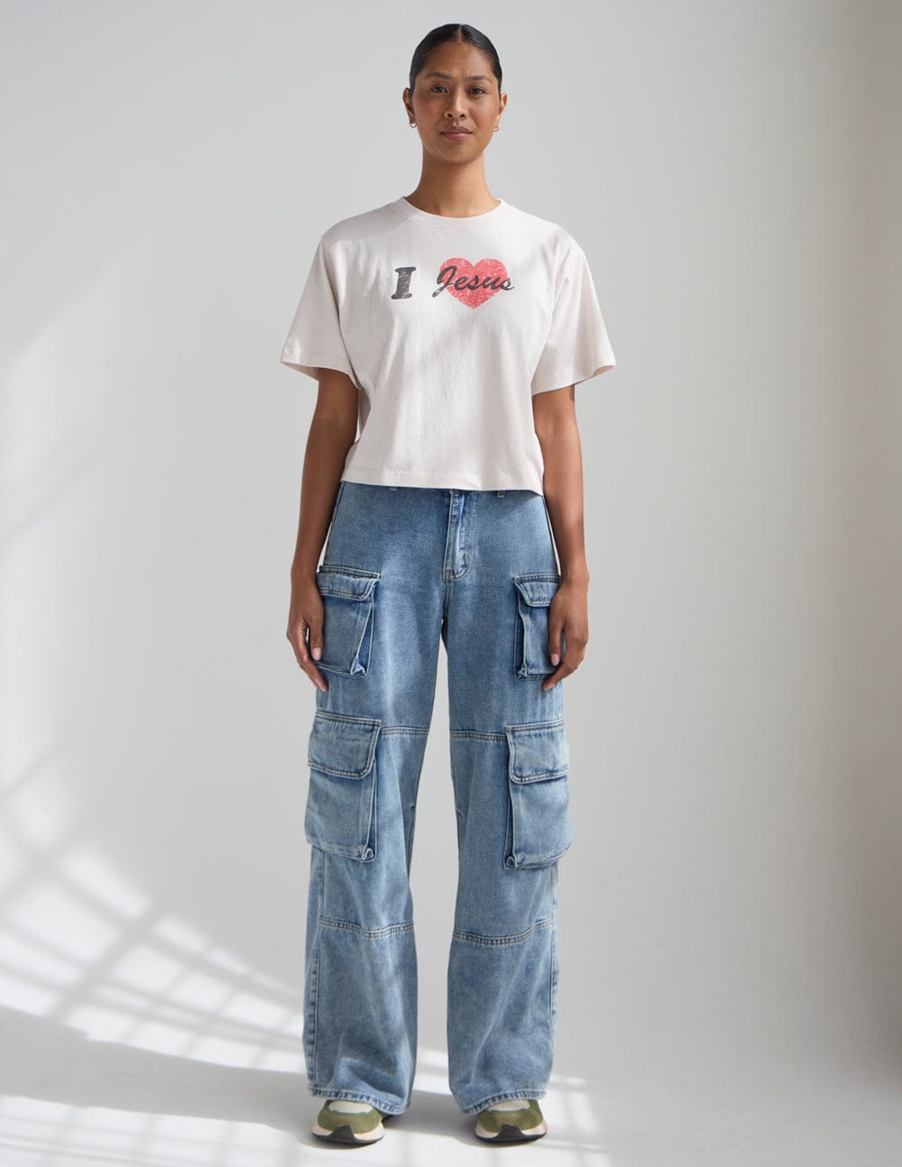 I Love Jesus Cropped Women's Tee - A-1 Thread Vault