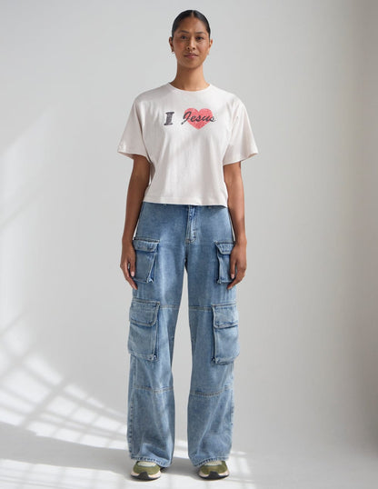 I Love Jesus Cropped Women's Tee - A-1 Thread Vault