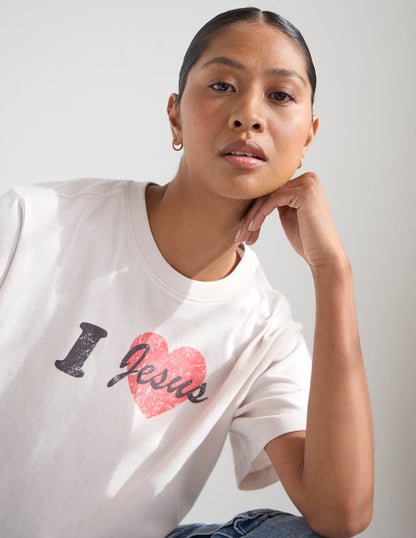 I Love Jesus Cropped Women's Tee - A-1 Thread Vault