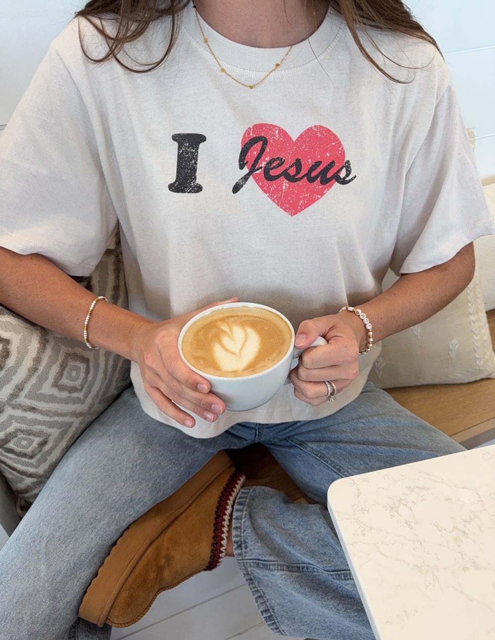 I Love Jesus Cropped Women's Tee - A-1 Thread Vault