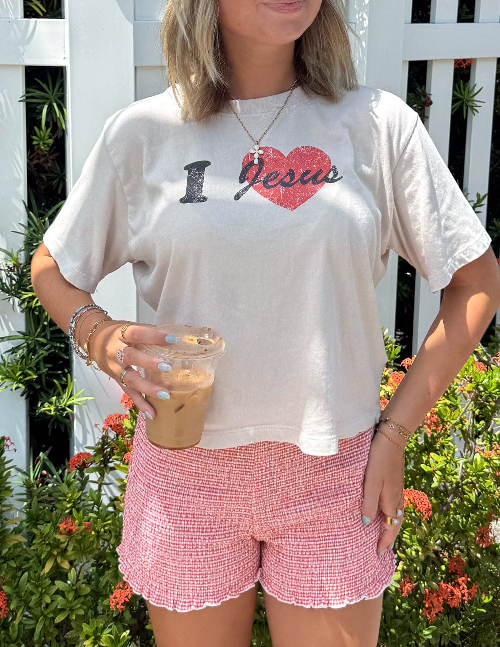 I Love Jesus Cropped Women's Tee - A-1 Thread Vault
