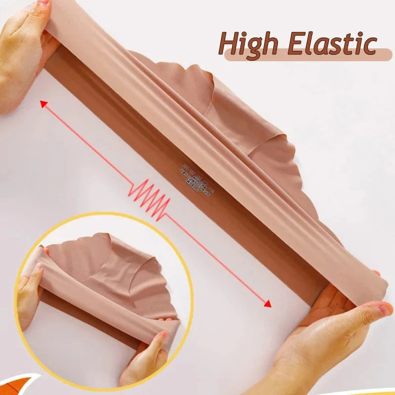 Ice Silk Seamless Panties 4PCS/Set Women's Briefs Solid Color Elastic Underwear Female Ultra Thin No Trace Wavy Side Panties - A-1 Thread Vault