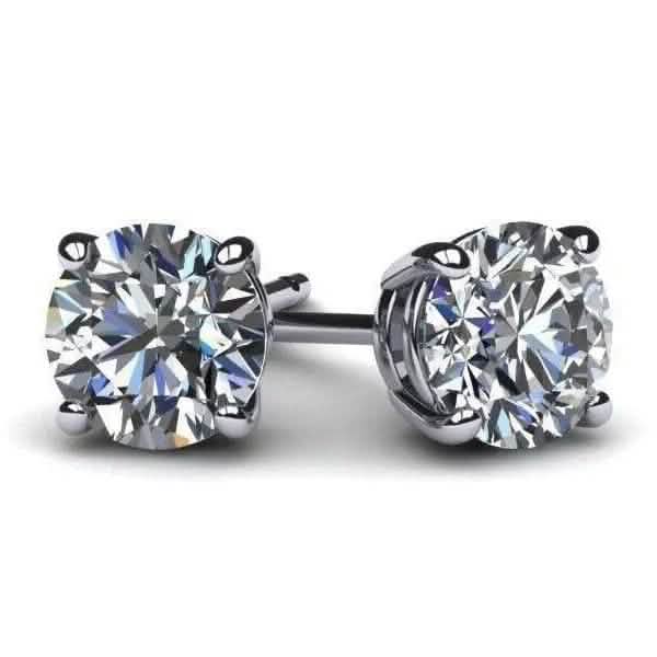 IGI Diamond Engagement Earrings VS1 D Round 4.34 Carat Lab Created Eye Clean - A-1 Thread Vault