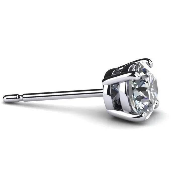 IGI Diamond Engagement Earrings VS1 D Round 4.34 Carat Lab Created Eye Clean - A-1 Thread Vault