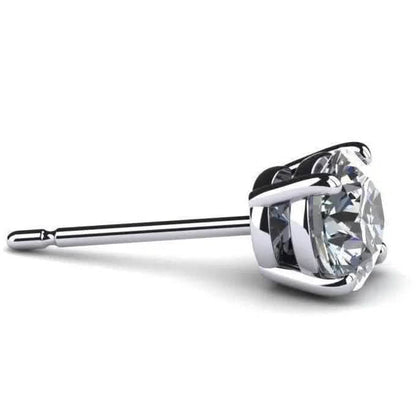 IGI Diamond Engagement Earrings VS1 D Round 4.34 Carat Lab Created Eye Clean - A-1 Thread Vault