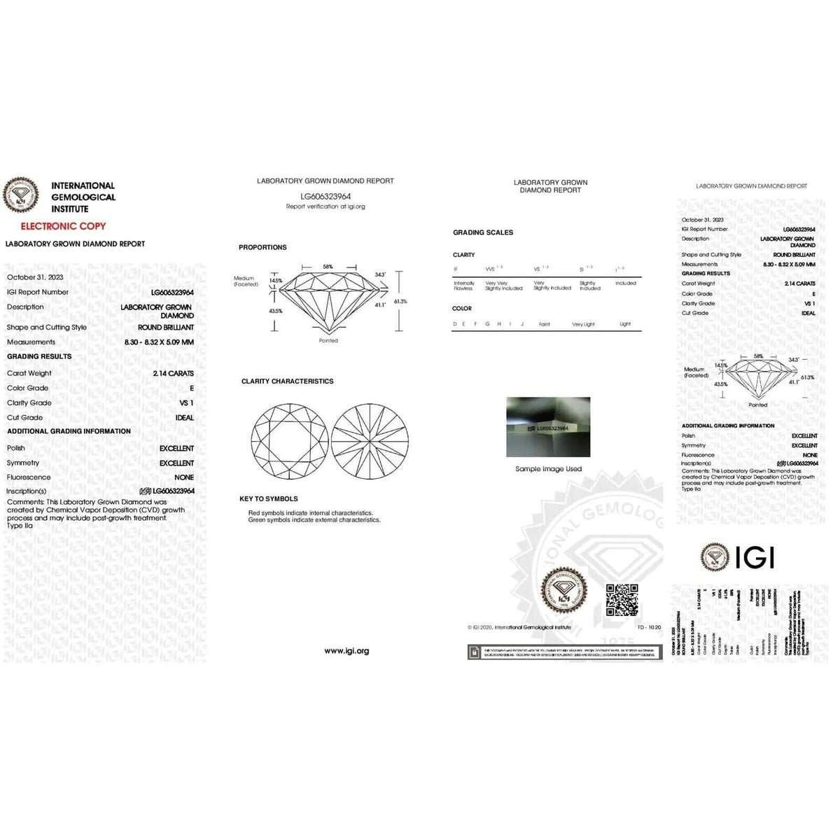 IGI Diamond Engagement Earrings VS1 D Round 4.34 Carat Lab Created Eye Clean - A-1 Thread Vault