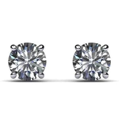 IGI Diamond Engagement Earrings VS1 D Round 4.34 Carat Lab Created Eye Clean - A-1 Thread Vault