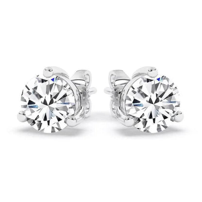 IGI, F/VS1, 3 CT Solitaire Lab-Grown Round Diamond Studs Earring 950 Platinum - A-1 Thread Vault