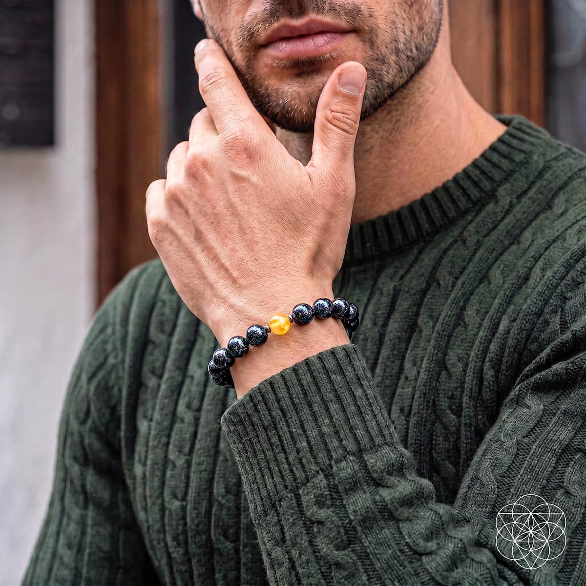 The Arfvedsonite Deep Healing Bracelet - A-1 Thread Vault