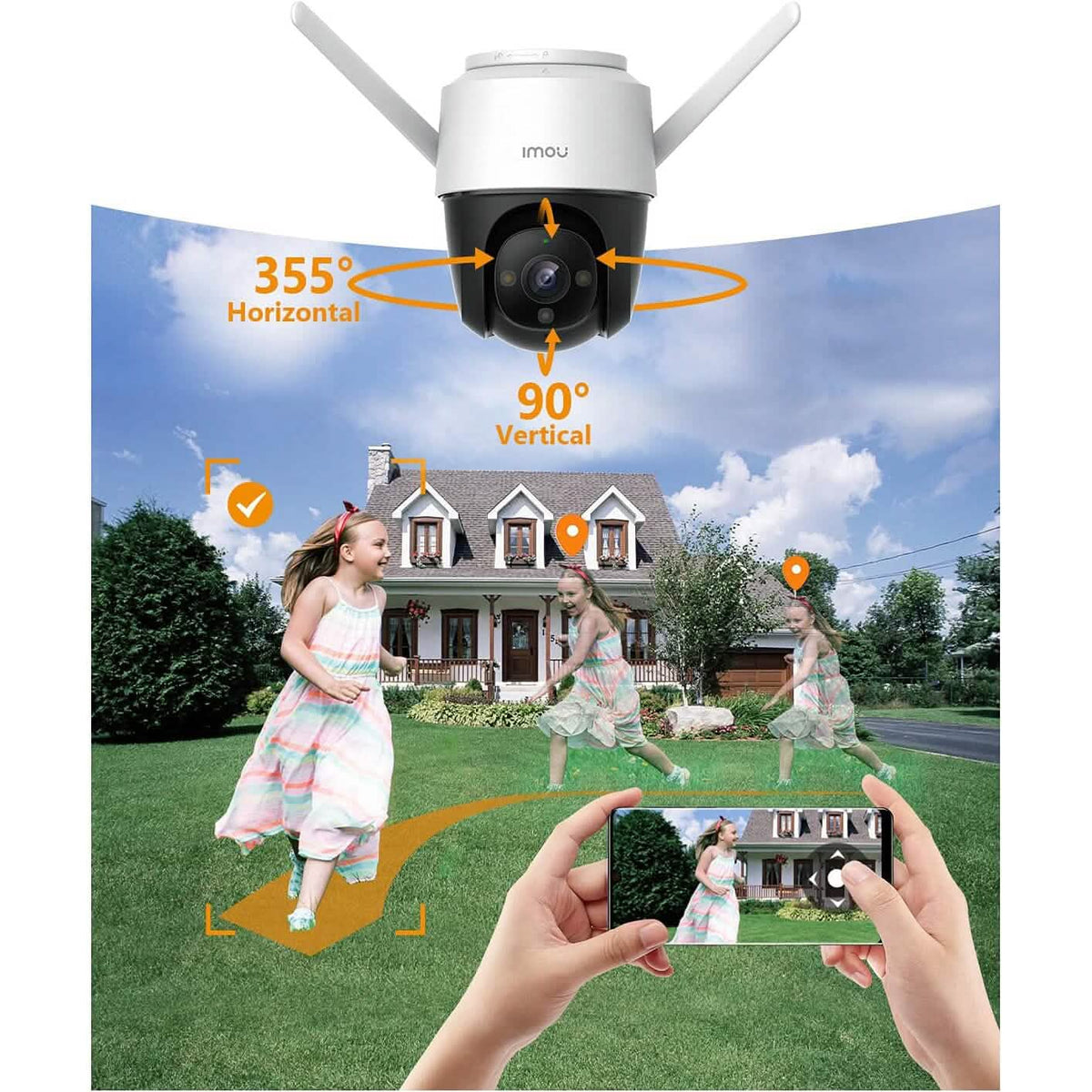 Imou Security Camera Outdoor with Floodlight and Sound Alarm (Refurbished) - A-1 Thread Vault