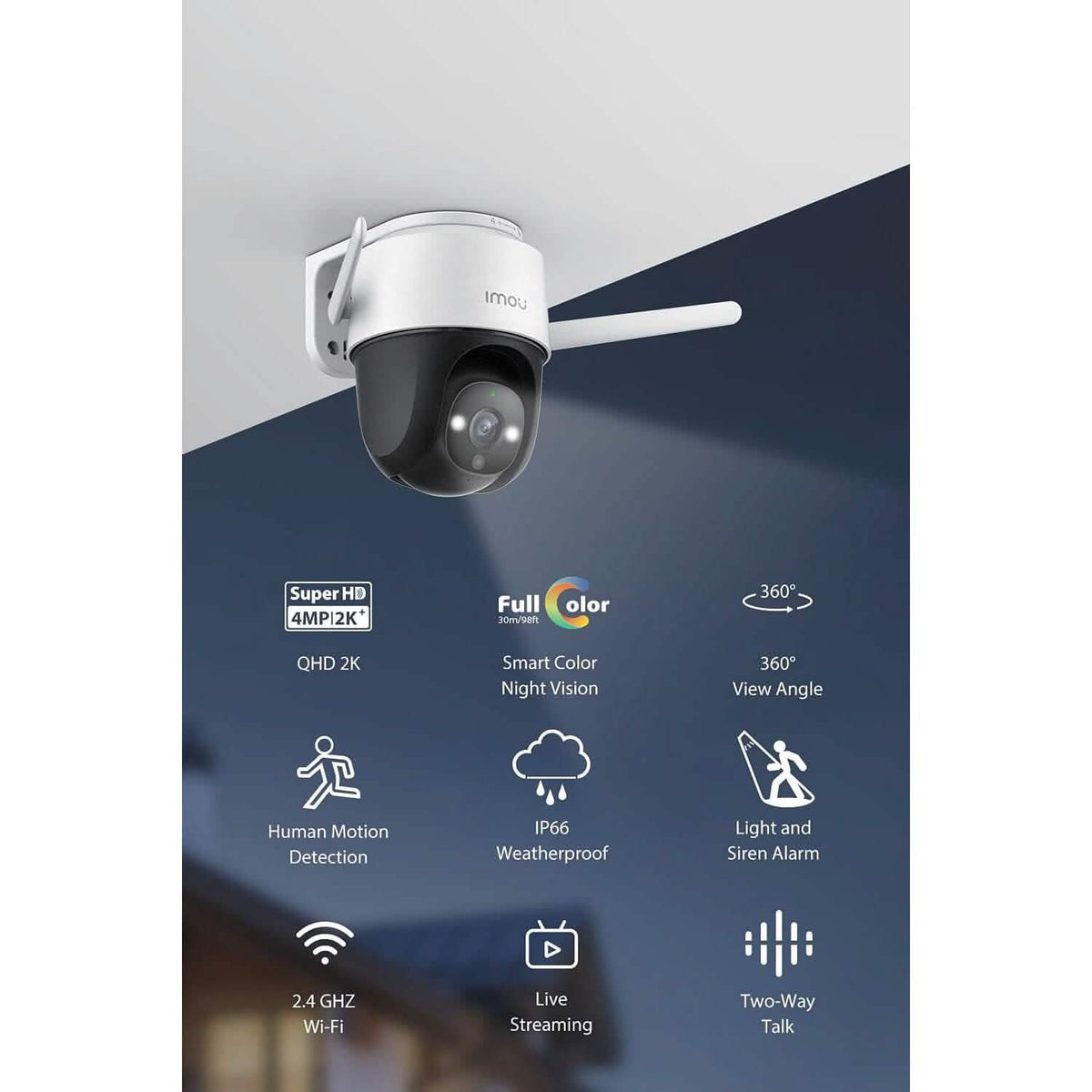 Imou Security Camera Outdoor with Floodlight and Sound Alarm (Refurbished) - A-1 Thread Vault