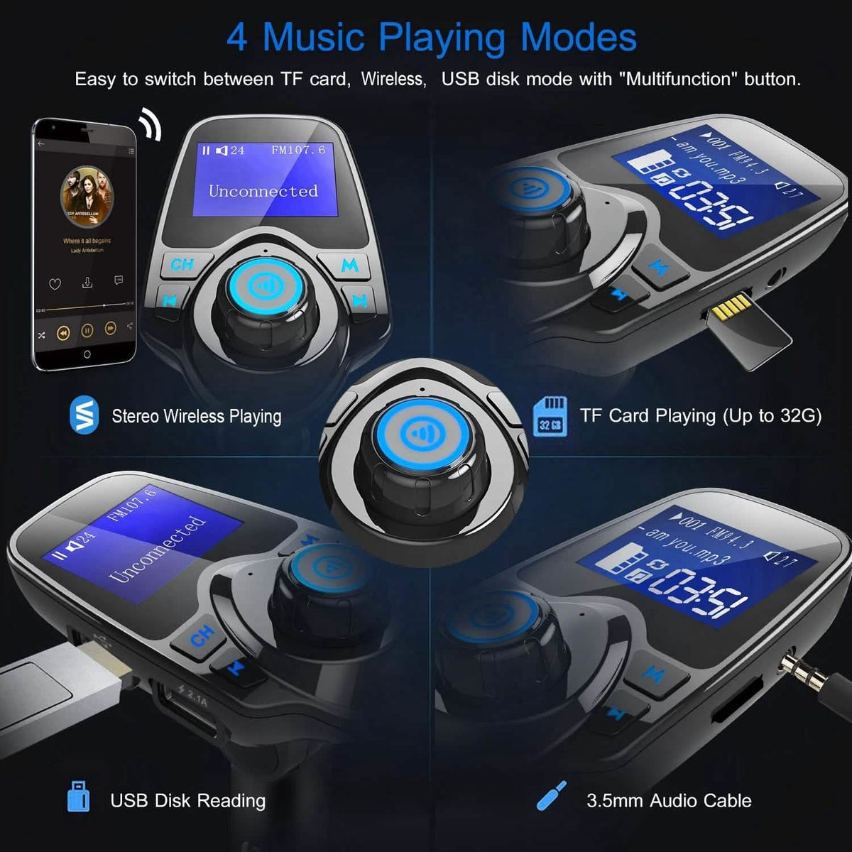 iMounTek Car Wireless FM Transmitter - A-1 Thread Vault
