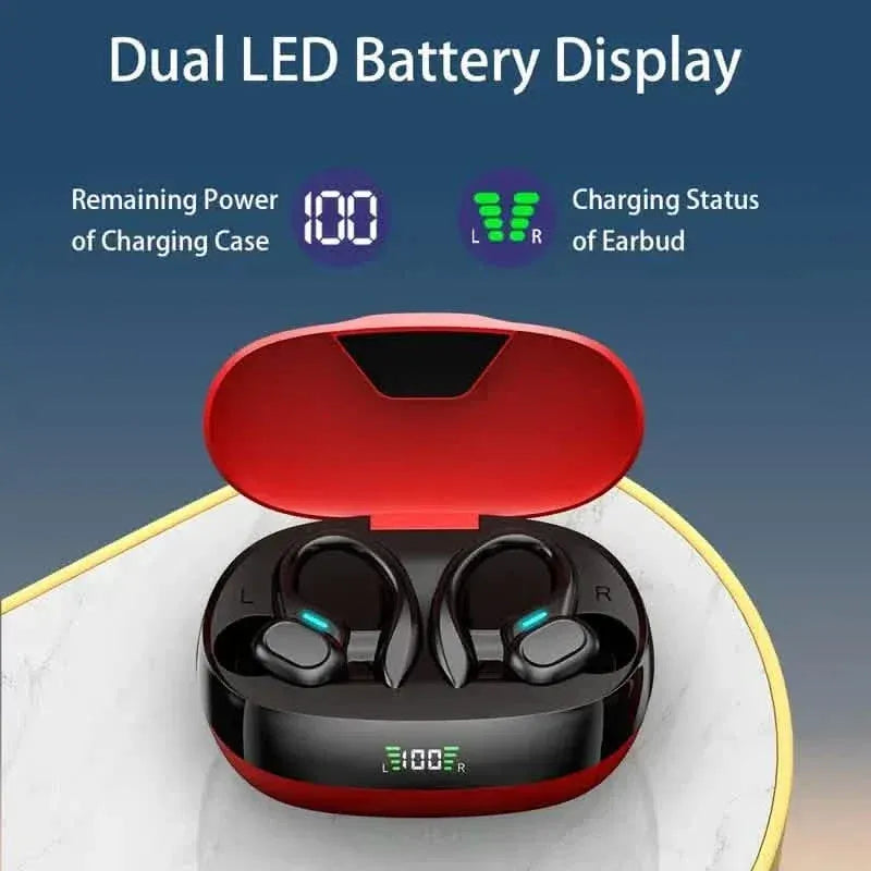 In-Ear Headphones With Noise Cancelling Mic, Sport Earhook & LED Display - A-1 Thread Vault
