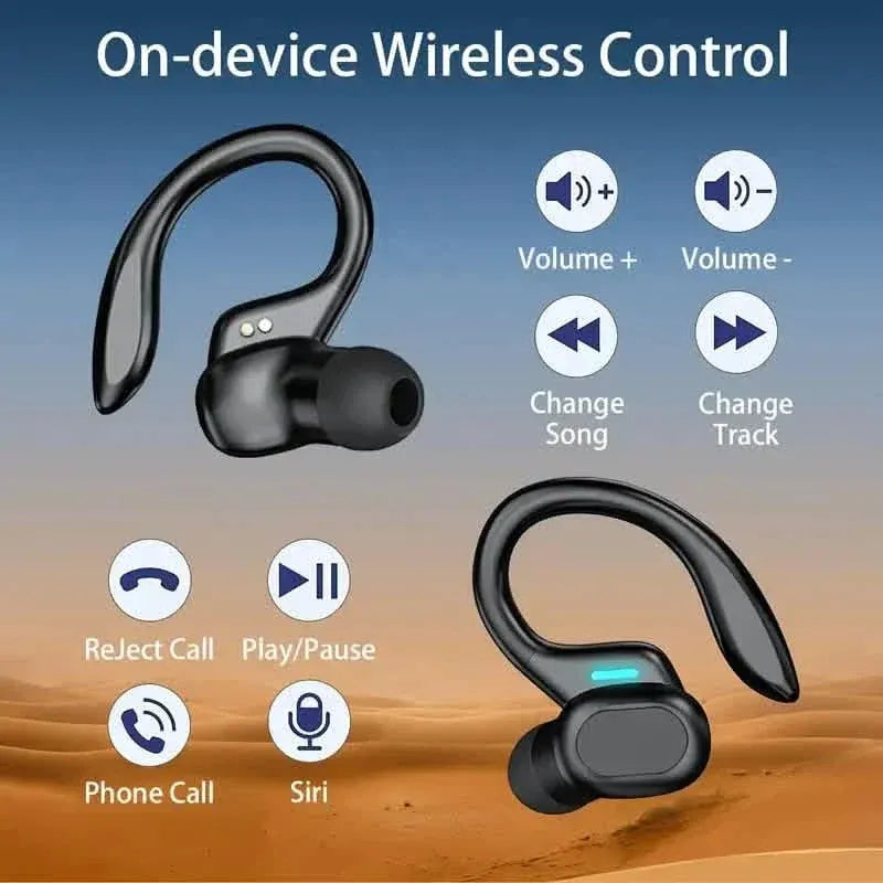 In-Ear Headphones With Noise Cancelling Mic, Sport Earhook & LED Display - A-1 Thread Vault