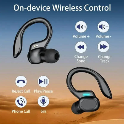 In-Ear Headphones With Noise Cancelling Mic, Sport Earhook & LED Display - A-1 Thread Vault