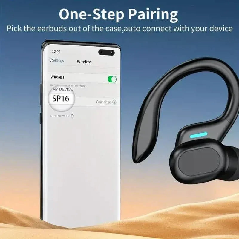 In-Ear Headphones With Noise Cancelling Mic, Sport Earhook & LED Display - A-1 Thread Vault