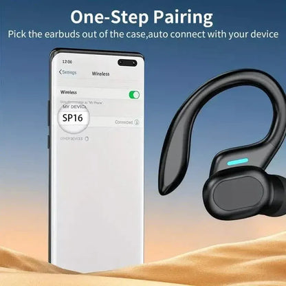 In-Ear Headphones With Noise Cancelling Mic, Sport Earhook & LED Display - A-1 Thread Vault