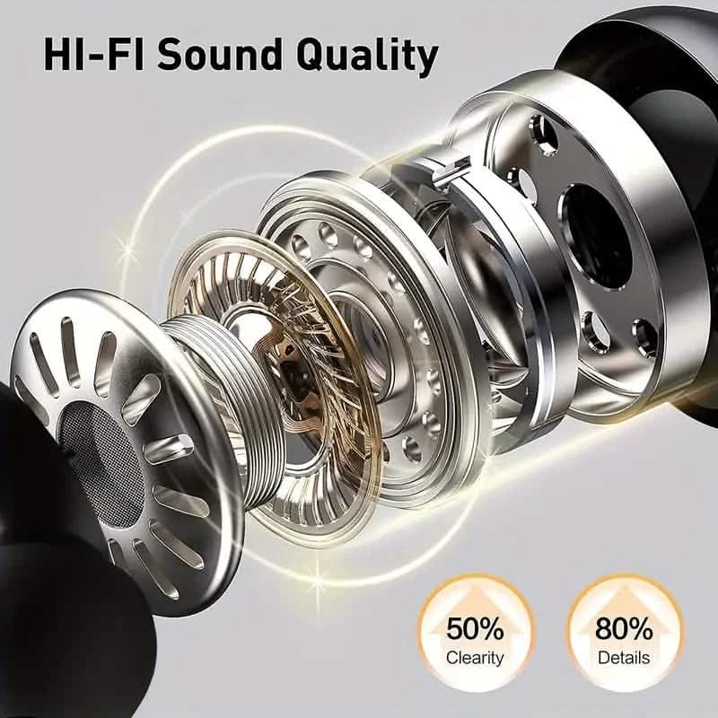 In-Ear Headphones With Noise Cancelling Mic, Sport Earhook & LED Display - A-1 Thread Vault