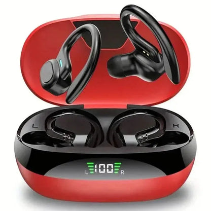In-Ear Headphones With Noise Cancelling Mic, Sport Earhook & LED Display - A-1 Thread Vault