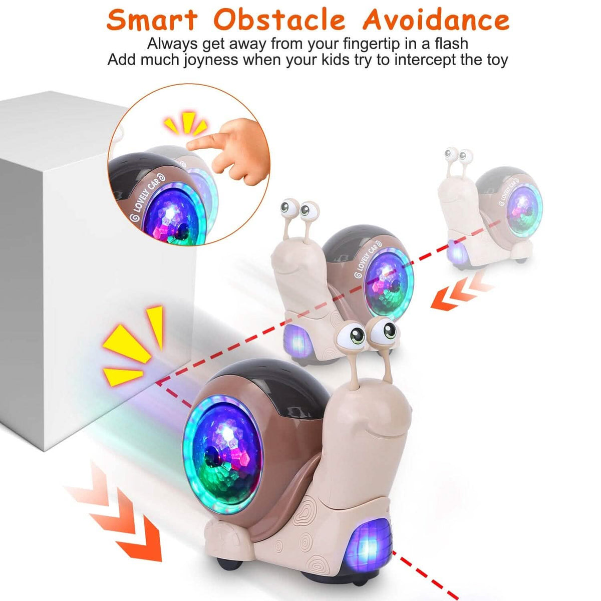 Infant Interaction Toy Automatic Obstacle Avoidance with Music - A-1 Thread Vault