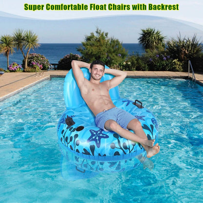 Inflatable Lounger Pool Float with Rubber Handle and Drink Holder - A-1 Thread Vault