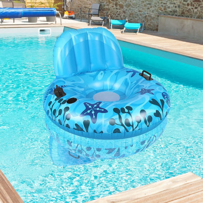 Inflatable Lounger Pool Float with Rubber Handle and Drink Holder - A-1 Thread Vault
